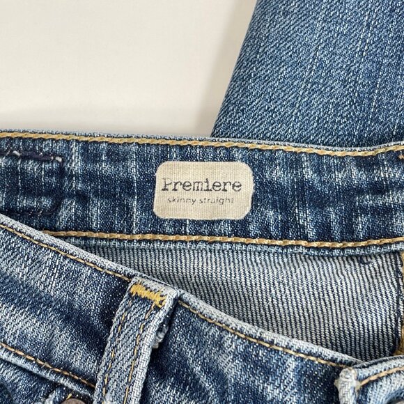 AG Adriano Goldschmied Premiere Skinny Straight Jeans Blue Sz 25 Low Rise Medium - Picture 4 of 12